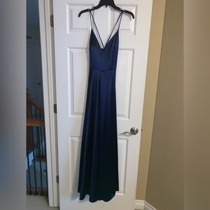 Lace Back Satin Dress